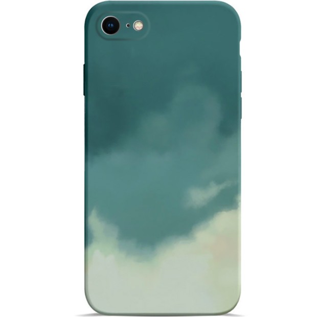 Силікон WAVE Watercolor Case iPhone 7/8 / SE 2 (dark green / gray)