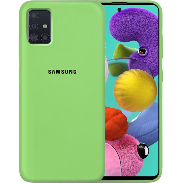 Силикон Original 360 Case Logo Samsung Galaxy A51 (2020) (Зелёный)