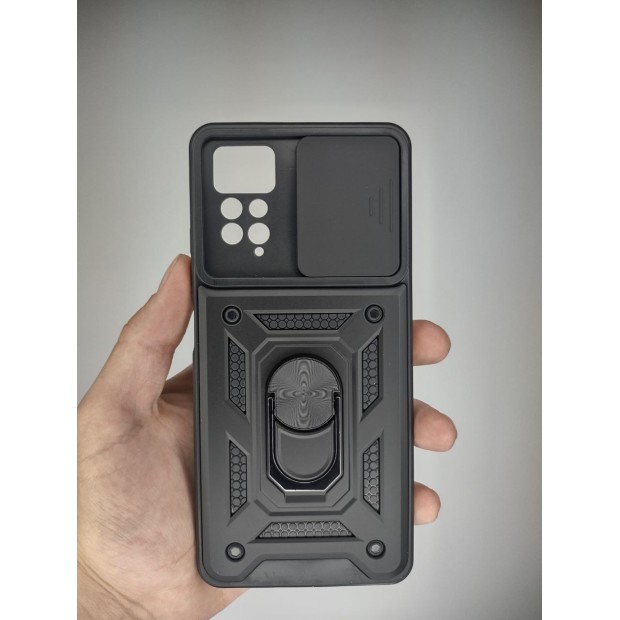 Бронь-чехол Ring Serge Armor ShutCam Case Xiaomi Redmi Note 11 Pro / 12 Pro 4G (Чёрный)