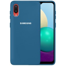 Силикон Original 360 Case Logo Samsung Galaxy A02 (2021) (Кобальт)