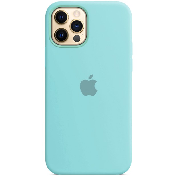 Чехол Silicone Case Apple iPhone 12 / 12 Pro (Ice Sea Blue)