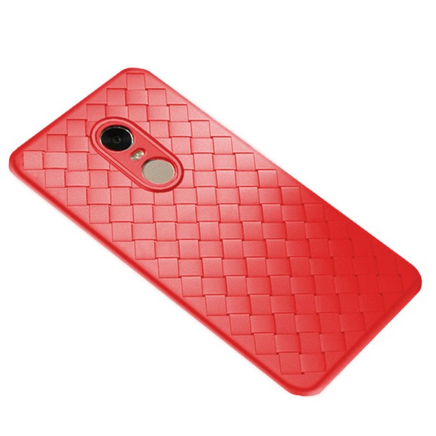 Накладка Weaving Leather Xiaomi Redmi 5 Plus (красный)