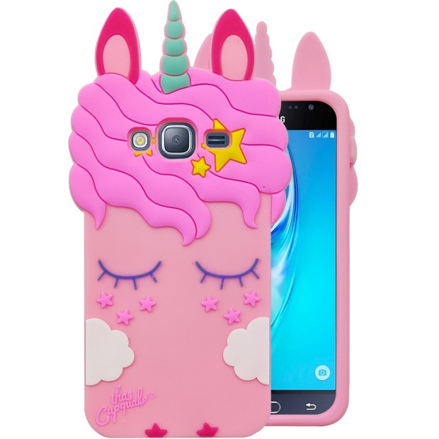 Силикон Little Pony Samsung Galaxy J3 (2016) J320 (Единорог, Розовый)
