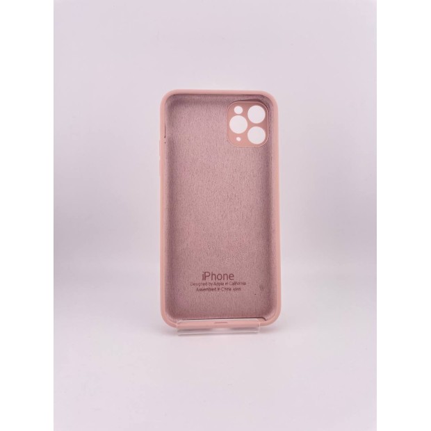 Силикон Original Square RoundCam Case Apple iPhone 11 Pro Max (08) Pink Sand