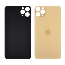 Заднее стекло корпуса для Apple iPhone 11 Pro Max Gold (золотистое) (Big hole)