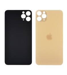 Заднее стекло корпуса для Apple iPhone 11 Pro Max Gold (золотистое) (Big hole)