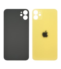 Заднее стекло корпуса для Apple iPhone 11 Yellow (жёлтое) (Big hole)