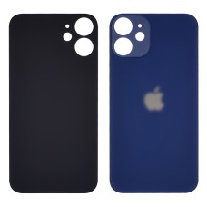 Заднее стекло корпуса для Apple iPhone 12 Mini Blue (синее) (Big hole)