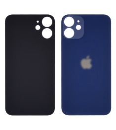 Заднее стекло корпуса для Apple iPhone 12 Mini Blue (синее) (Big hole)