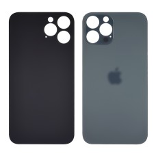 Заднее стекло корпуса для Apple iPhone 12 Pro Max Pacific Blue (синее) (Big hole)