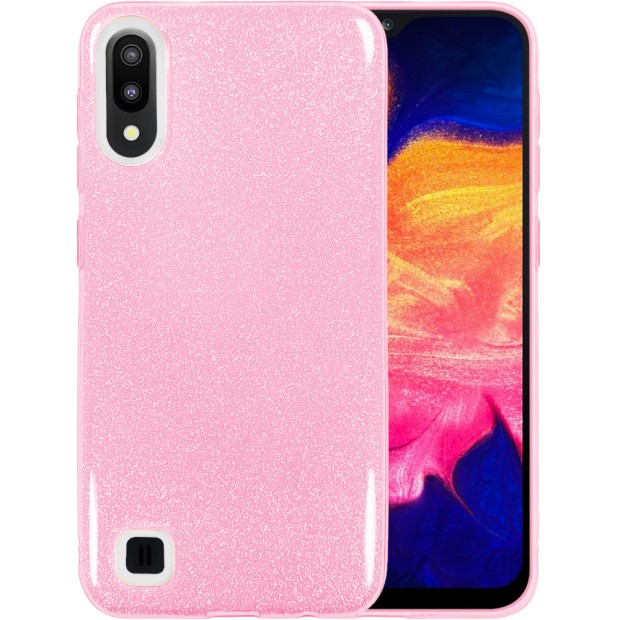 Силиконовый чехол Glitter Samsung Galaxy A10 / M10 (2019) (Розовый)