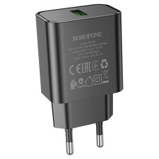 СЗУ-адаптер USB Borofone BA72A QD 18W (1USB) (Чёрный)