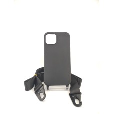 Чехол Silicone Case Shoulder Strap Apple iPhone 13 (Black)