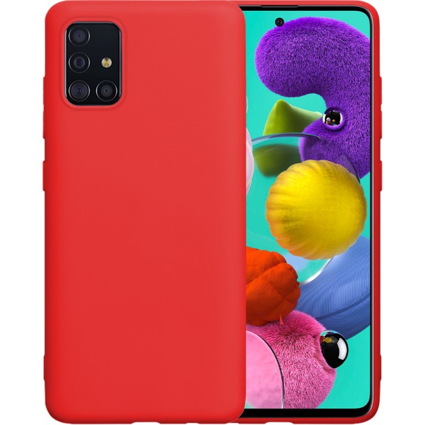 Силикон iNavi Color Samsung Galaxy A51 (2020) (Красный)