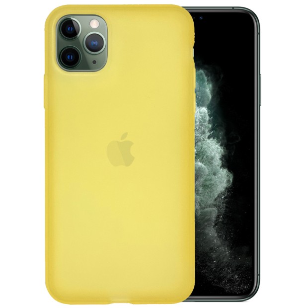 Силикон TPU Latex Apple iPhone 11 Pro Max (Желтый)