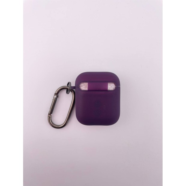 Чехол для наушников Full Silicone Case with Microfiber Apple AirPods (72) Eggplant