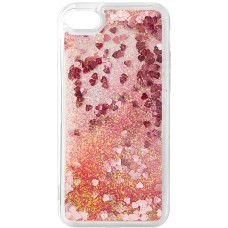 Силикон Liquid Fashion Apple iPhone 7 / 8 (Violet-pink Hearts)