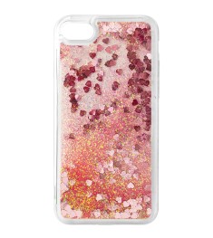 Силикон Liquid Fashion Apple iPhone 7 / 8 (Violet-pink Hearts)