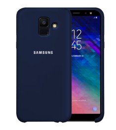 Силикон Original Case HQ Samsung Galaxy A6 (2018) A600 (Тёмно-синий)