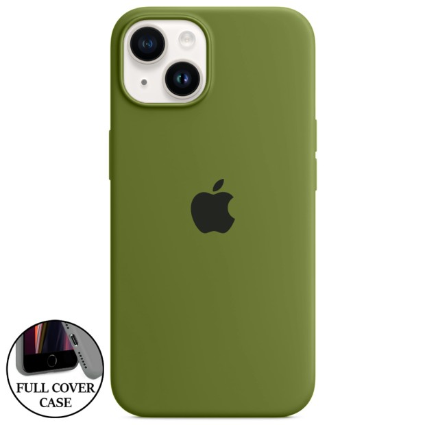 Силикон Original Round Case Apple iPhone 14 (46) Deep Green