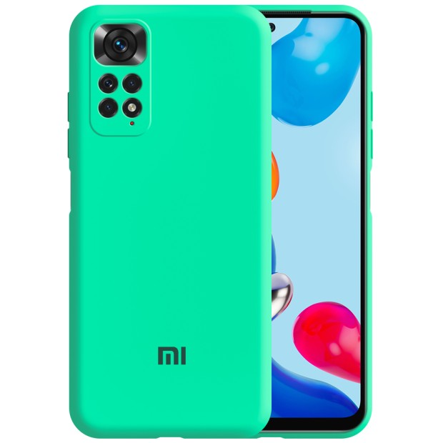 Силикон Original 360 ShutCam Case Logo Xiaomi Redmi Note 11 (Бирюзовый)