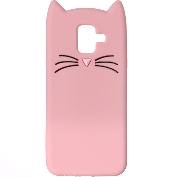 Силиконовый чехол Kitty Case Samsung Galaxy A6 (2018) A600 (розовый)