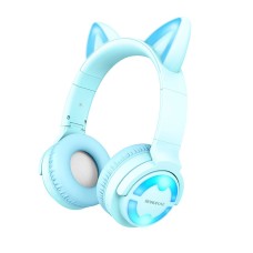Наушники-гарнитура Borofone BO15 Cat Ear Bluetooth (Голубой)
