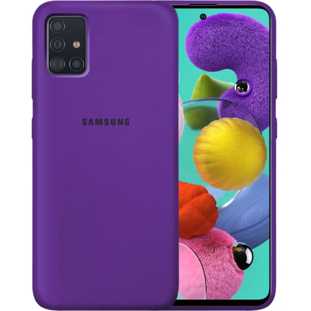 Силикон Original Case Samsung Galaxy A51 (2020) (Фиолетовый)