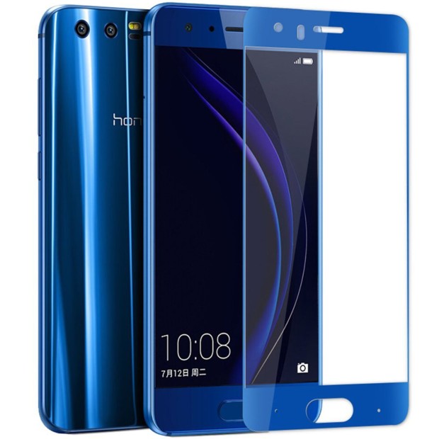 Защитное стекло 5D для Huawei Honor 9 Blue