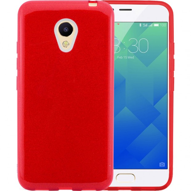 Силиконовый чехол Glitter Meizu M5 (Красный)