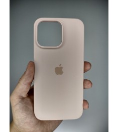 Силикон Original Round Case Apple iPhone 15 Pro Max (08) Pink Sand