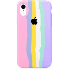 Силикон Rainbow Case Apple iPhone XR (Pink)