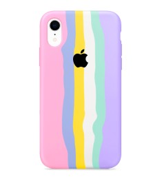 Силикон Rainbow Case Apple iPhone XR (Pink)