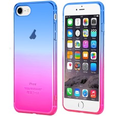 Силикон WS Gradient Apple iPhone 7 / 8 / SE (2020) (Blue & pink)