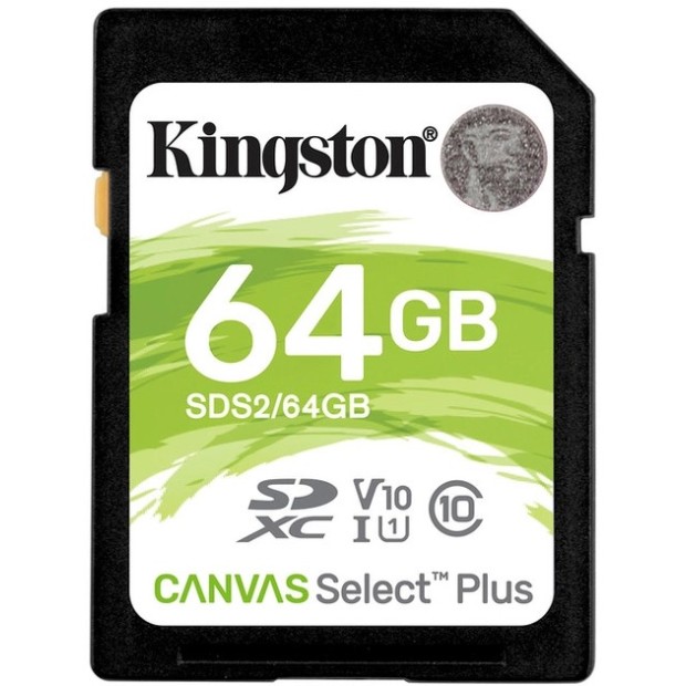 Карта памяти Kingston Canvas Select Plus SDXC 64Gb (UHS-1) (Class 10)