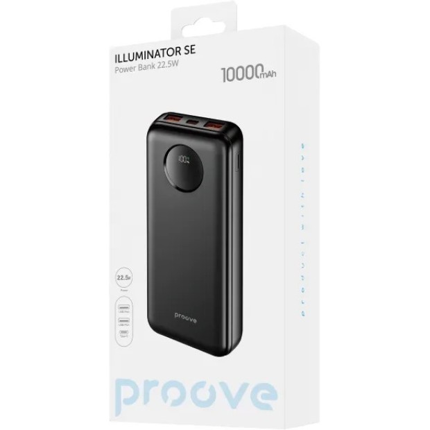 Повербанк Proove Illuminator SE 22.5W 10000mAh (Чорний)