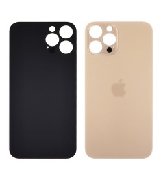 Заднее стекло корпуса для Apple iPhone 12 Pro Max Gold (золотистое) (Big hole)