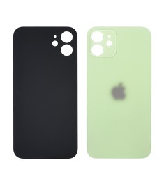 Заднее стекло корпуса для Apple iPhone 12 Light Green (светло-зелёное) (Big hole..