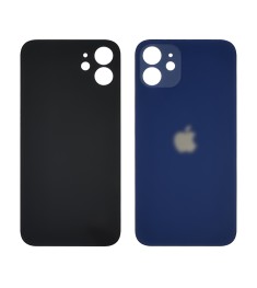 Заднее стекло корпуса для Apple iPhone 12 Blue (синее) (Big hole)