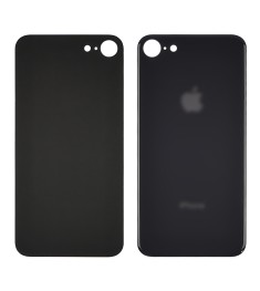 Заднее стекло корпуса для Apple iPhone 8 Space Gray (серое) (Big hole)