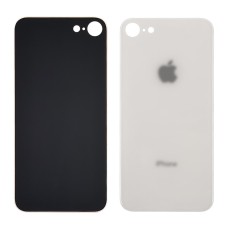 Заднее стекло корпуса для Apple iPhone 8 White (белое) (Big hole)