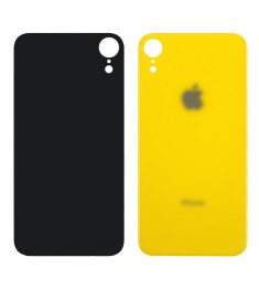 Заднее стекло корпуса для Apple iPhone XR Yellow (жёлтое) (Big hole)