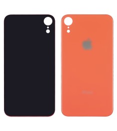 Заднее стекло корпуса для Apple iPhone XR Coral (кораловое) (Big hole)