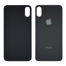Заднее стекло корпуса для Apple iPhone XS Space Gray (серое) (Big hole)
