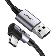 USB-кабель UGREEN US284 Angled 3A (1m) (Type-C) (Чёрный)
