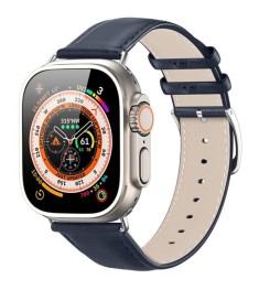 Ремешок Dux Leather Apple Watch 42 / 44 / 45 / 49mm (Blue)