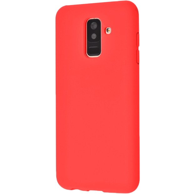 Силиконовый чехол iNavi Color Samsung Galaxy A6 Plus (2018) A605 (красный)