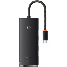 Переходник USB HUB Baseus Lite Series USB-A Adapter 4 порта (Чёрный)