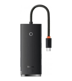 Переходник USB HUB Baseus Lite Series USB-A Adapter 4 порта (Чёрный)