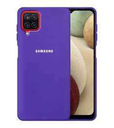 Силикон Original 360 Case Logo Samsung Galaxy A12 (2020) (Фиолетовый)